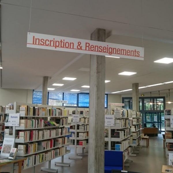 Signalétique intérieure médiathèque