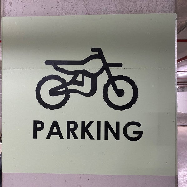 Lateral Estate - Painted stencils - Carpark