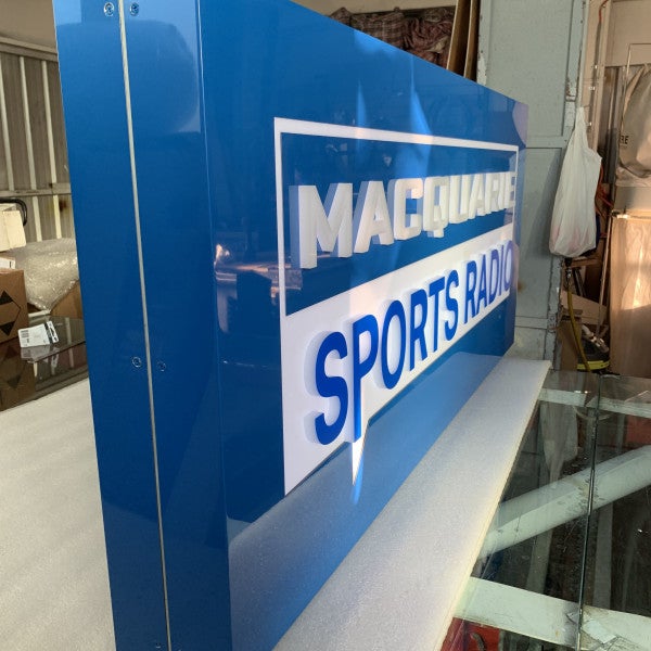 Macquarie Sports Radio - Custom Lightbox with 3d Lettering 2