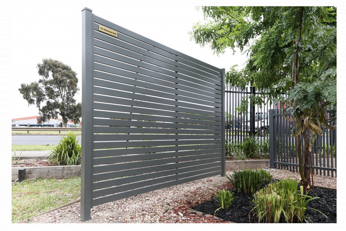 Aluminium Slat Fencing Panel 1200 x 2400 -Available in 5 colours $460 +GST Online Fence Supplies