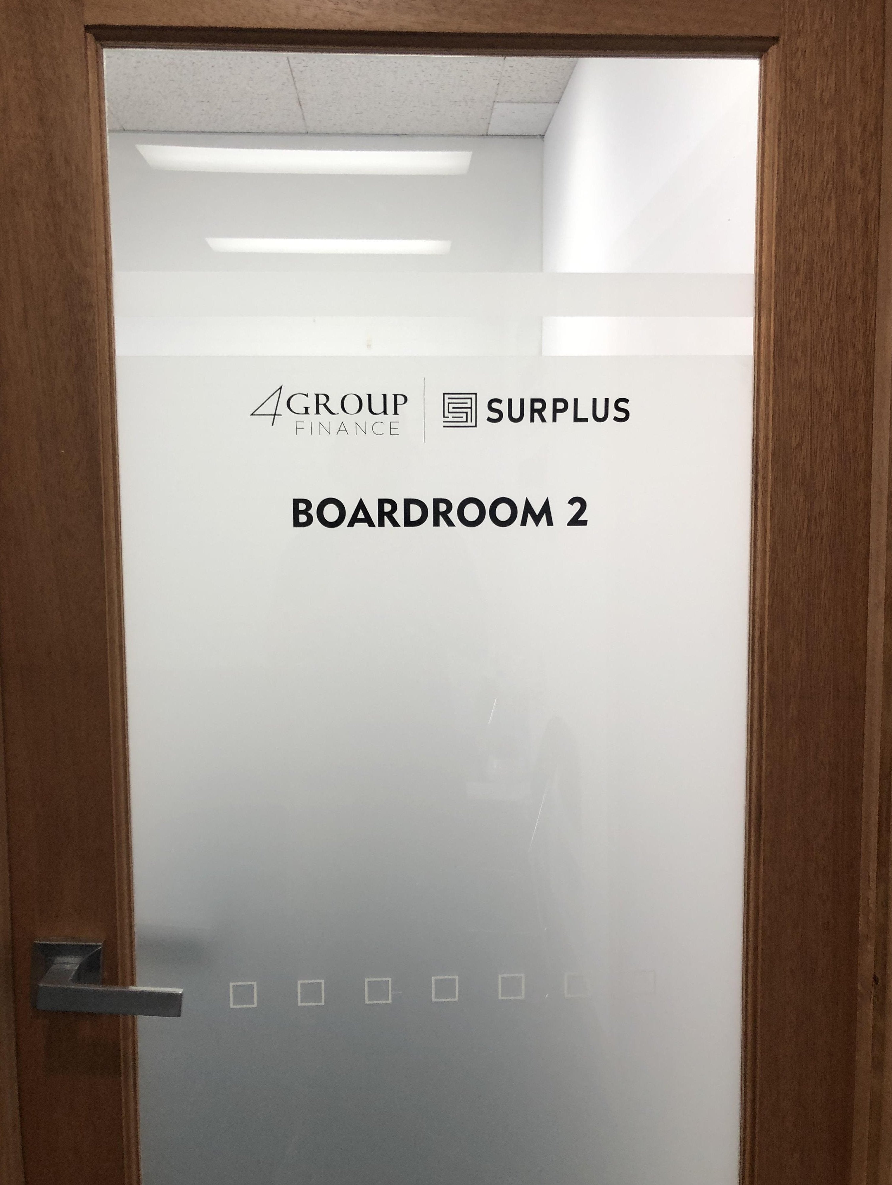 Reception Sign & Window Lettering / 4 Group Finance