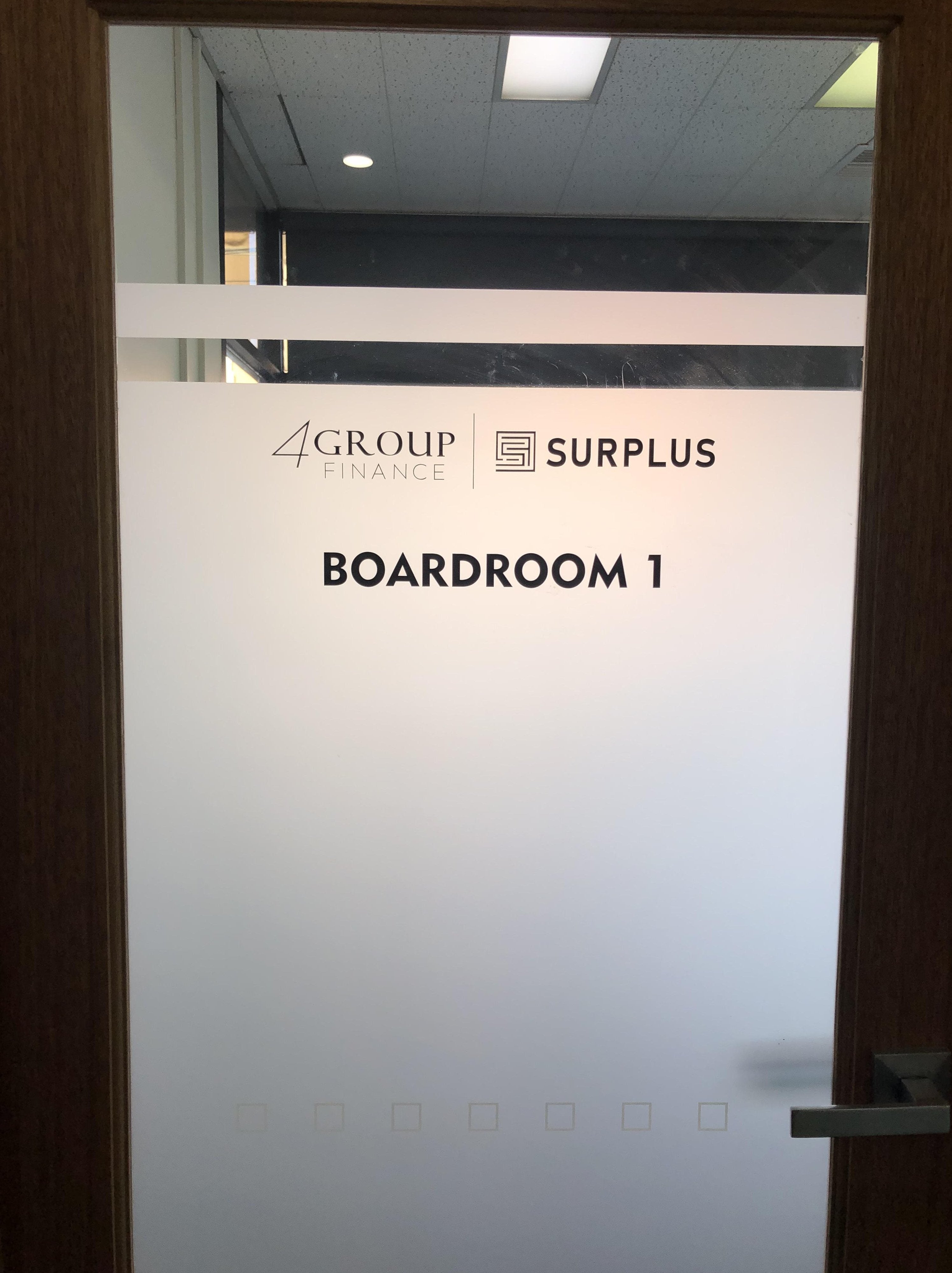 Reception Sign & Window Lettering / 4 Group Finance