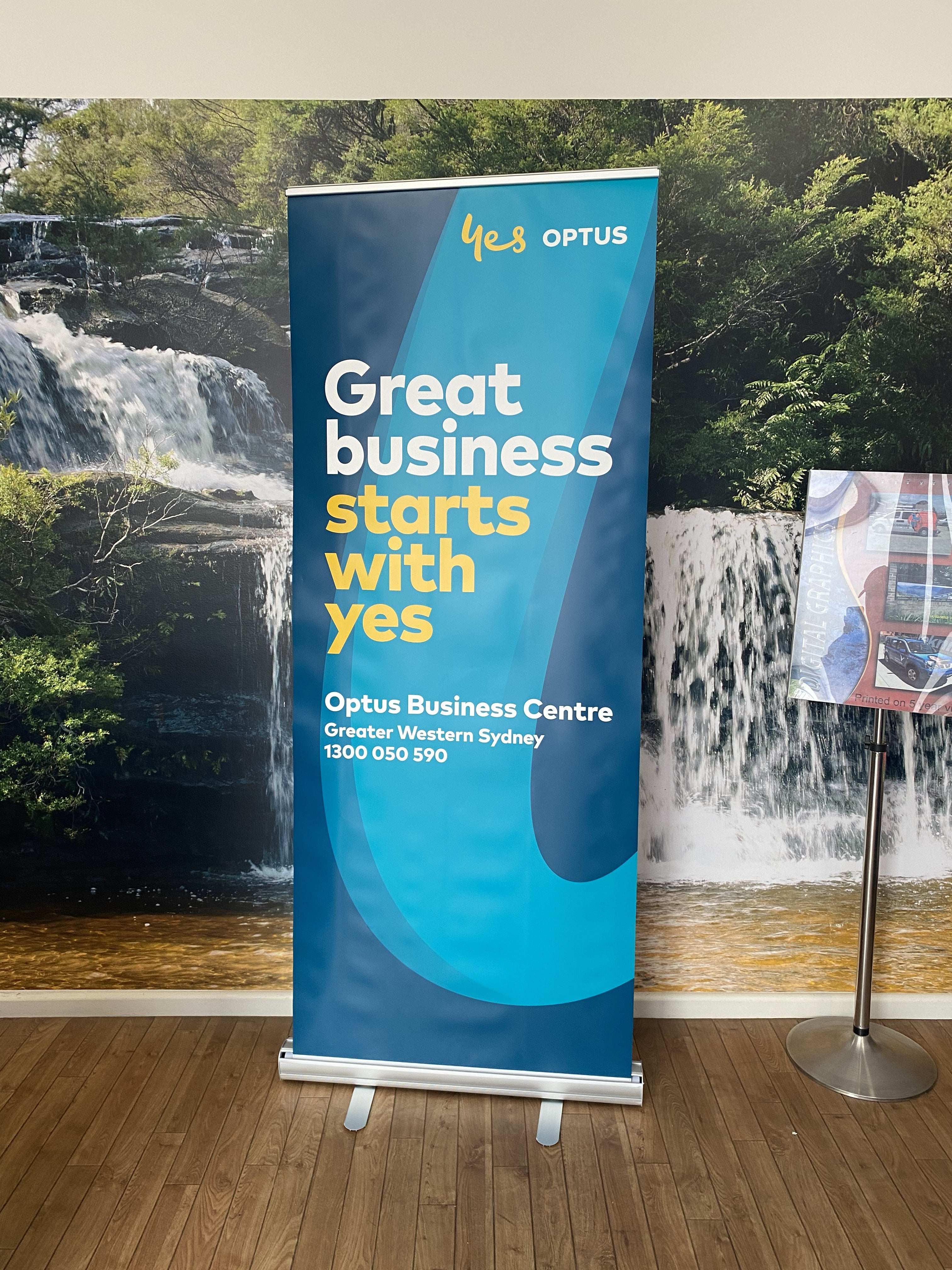 Pull up banner- By Signarama- Penrith- For Optus