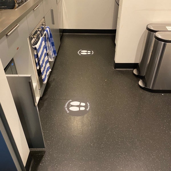 Floor decals social distancing stickers Signarama Sydney CBC South