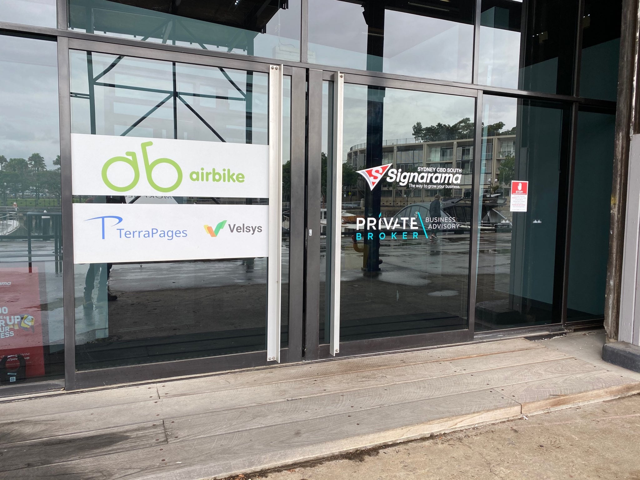 Private broker Vinyl decals on glass Signarama Sydney CBD South