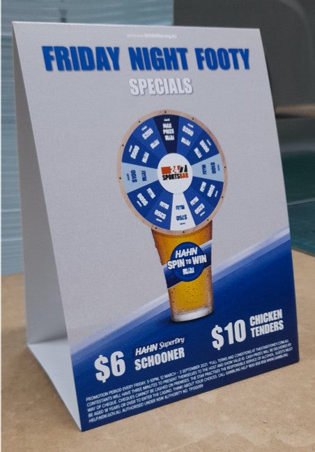 A6 Table Tents - Digital Prints - Signarama Sydney CBD South