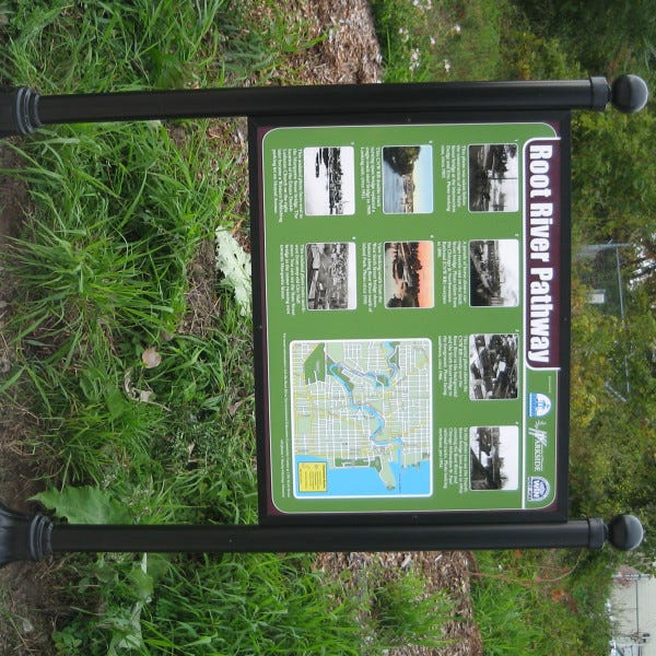 Post and Panel Root River Pathways from 2008 in Milwaukee, WI
