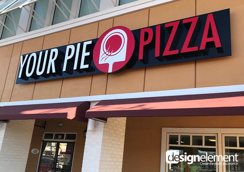 Design elements in a channel letter sign