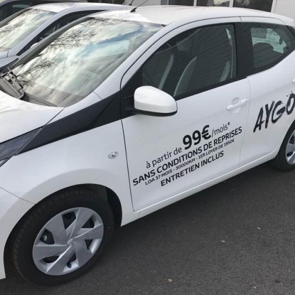 toyota, aygo, lettrage, vinyle, adhesif- ALBI