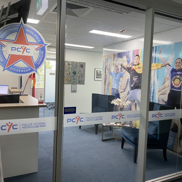 Custom window frosting & Wall Mural- For PCYC- By Signarama Penrith