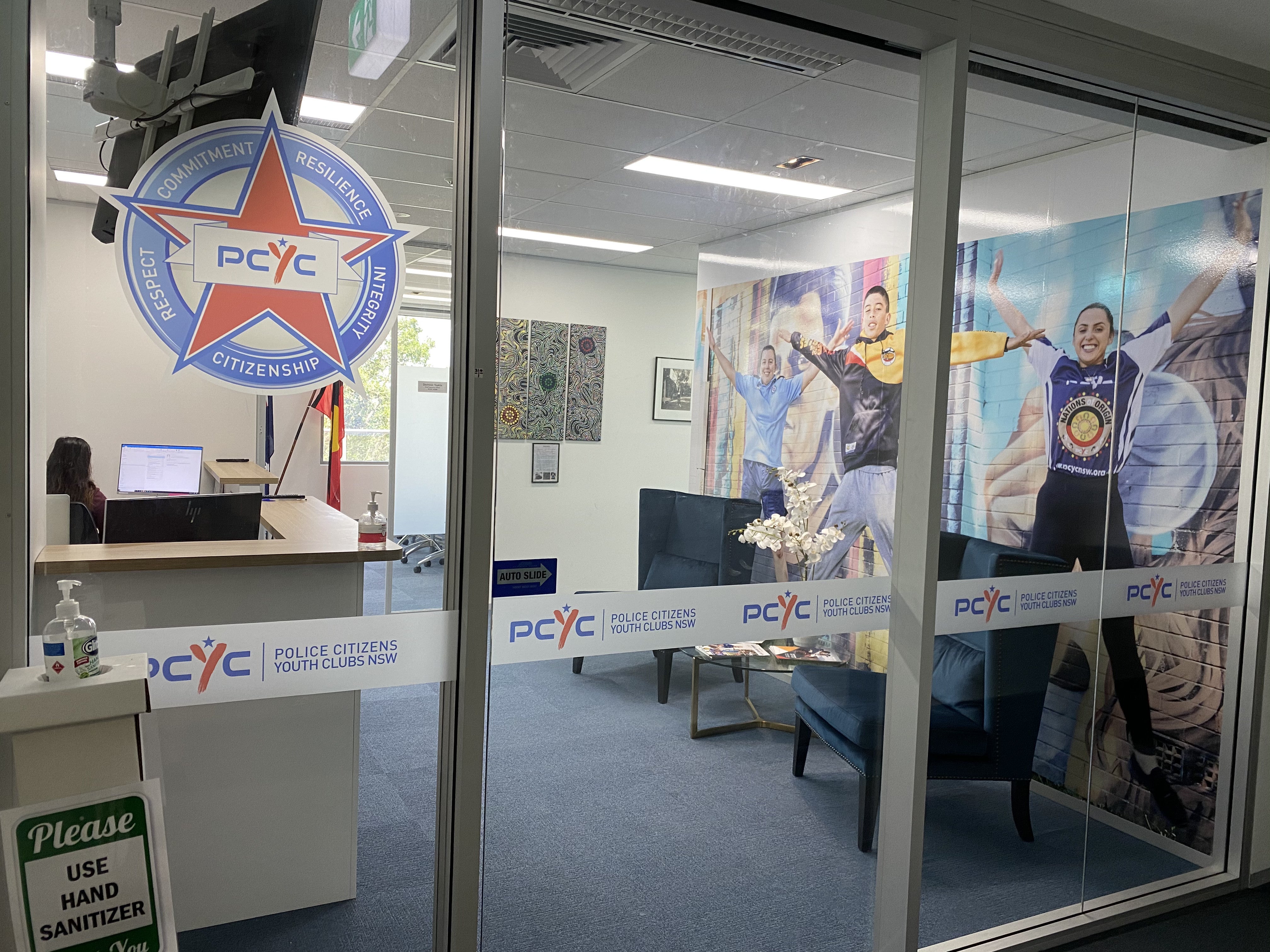 Custom window frosting & Wall Mural- For PCYC- By Signarama Penrith