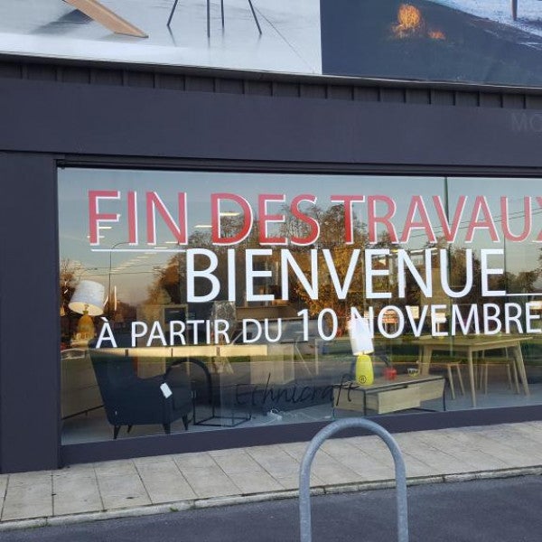 Adhésifs vitrines