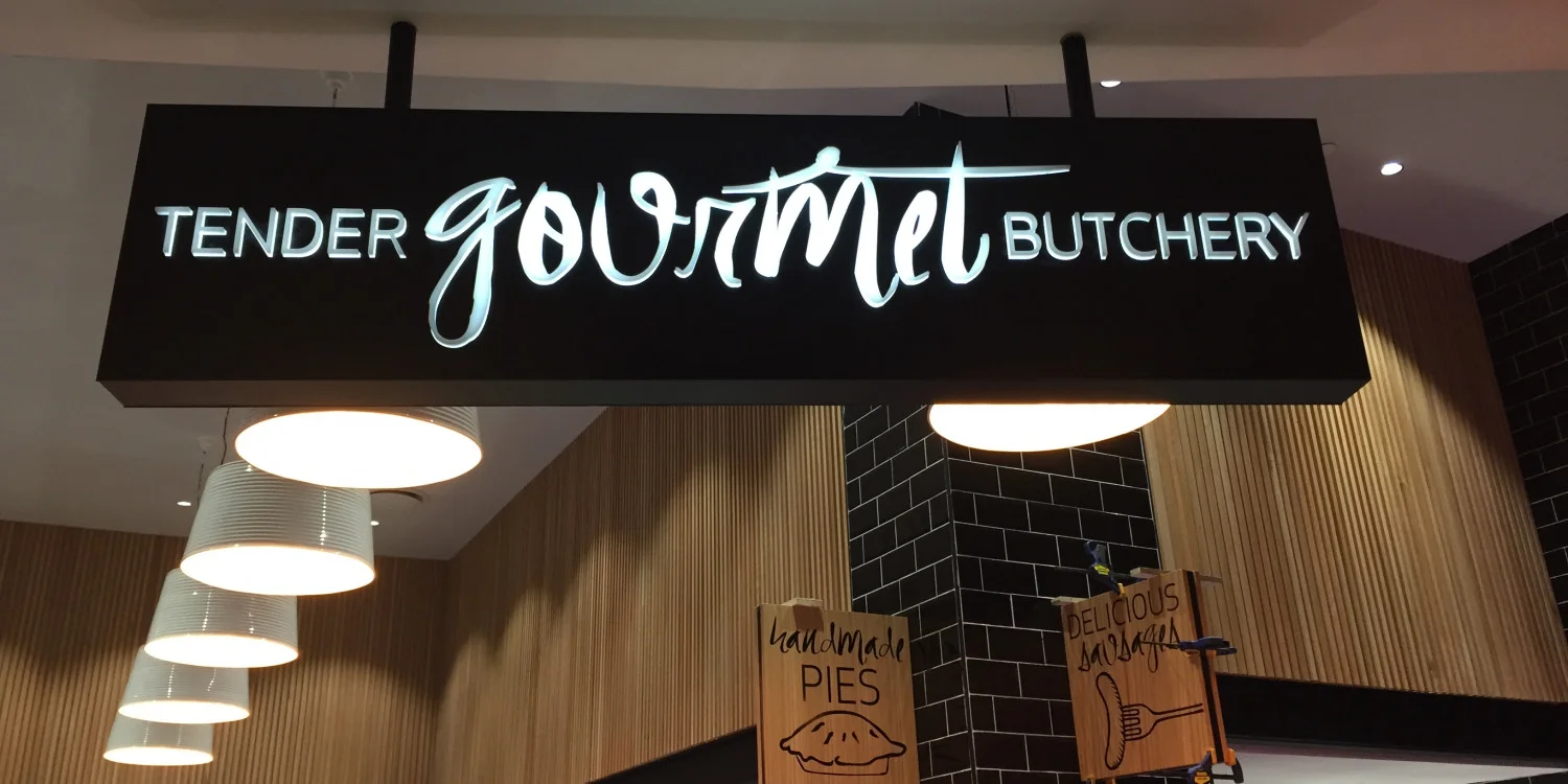 Light box signage for a butcher | Signarama Light Boxes