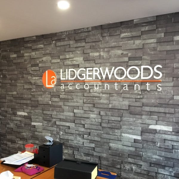 Lidgerwood - Wall graphics and acrylic logo