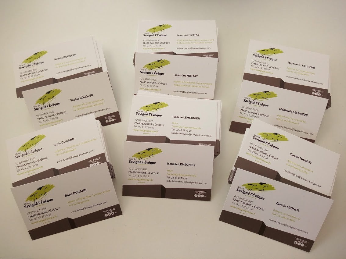Cartes de Visite réalisées par Signarama Le Mans