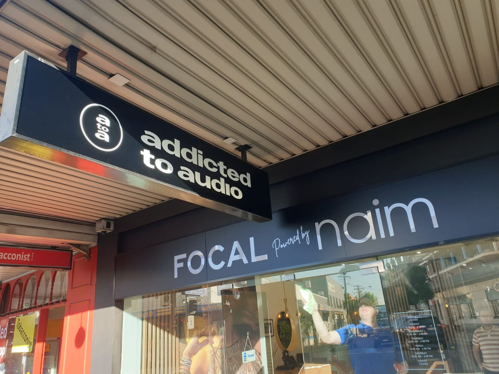 Addicted to Audio_Lightbox Acrylic Panels with Vinyl Decals. - Signarama Sydney CBD South