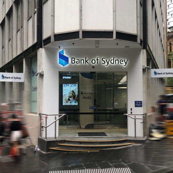 Bank Of Sydney - Light Box 3D Sign - Illuminated Sign