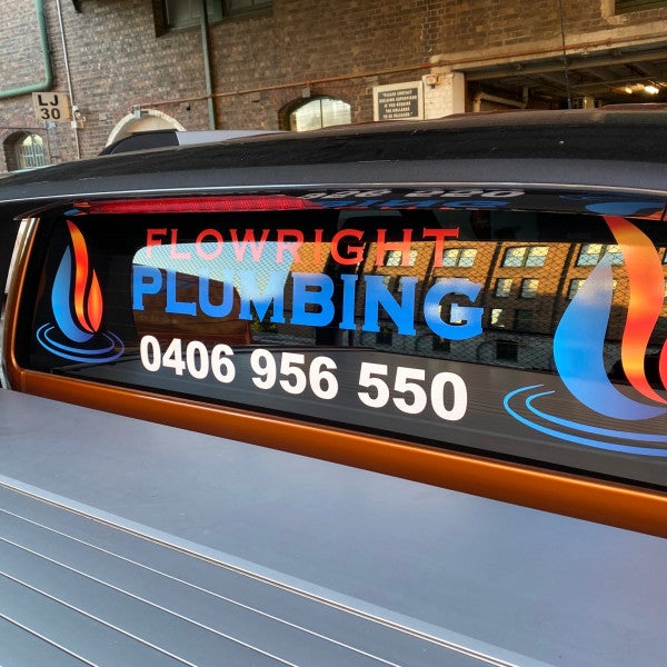 Flowright Plumbing Vehicle graphics, vinyl - Signarama Sydney CBD South