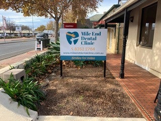 Metal Sign and Posts, A Frame