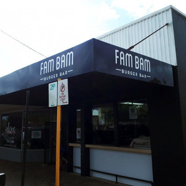 Fam Bam Burger Bar Signage