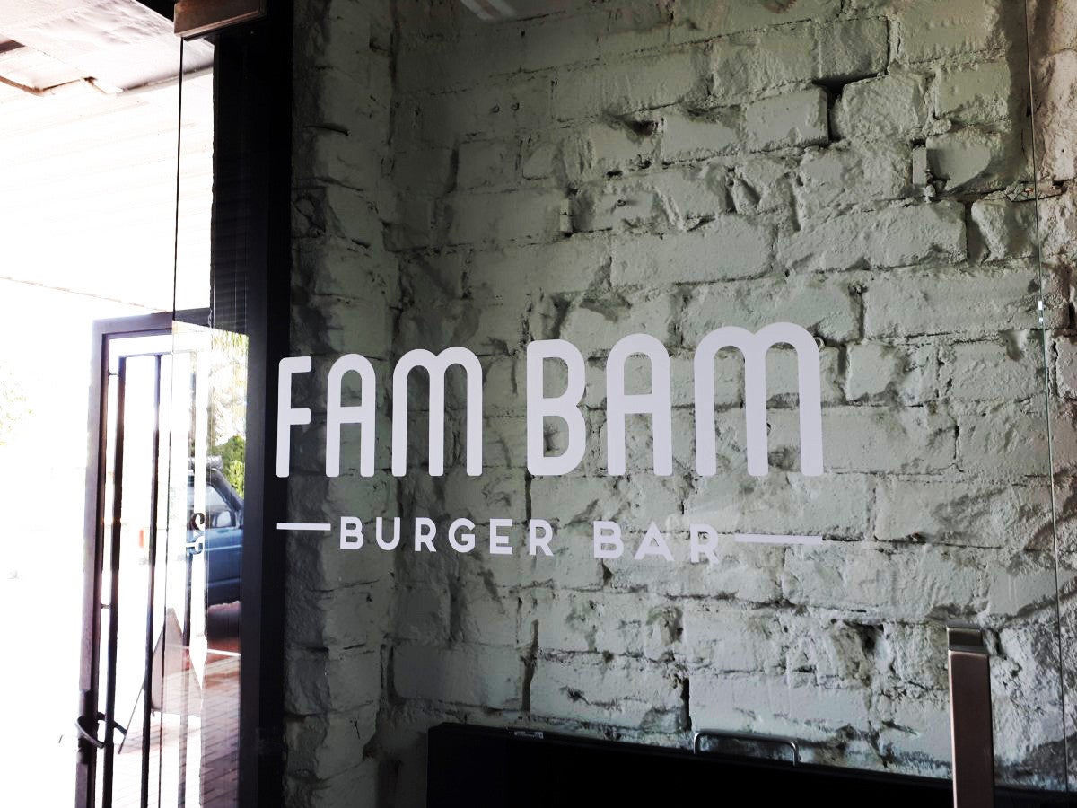 Fam Bam Burger Bar Signage