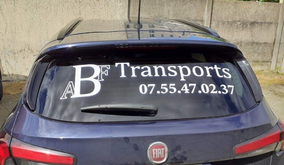 Pose de Lettrage sur les véhicules ABF Transports - Signarama Le Mans