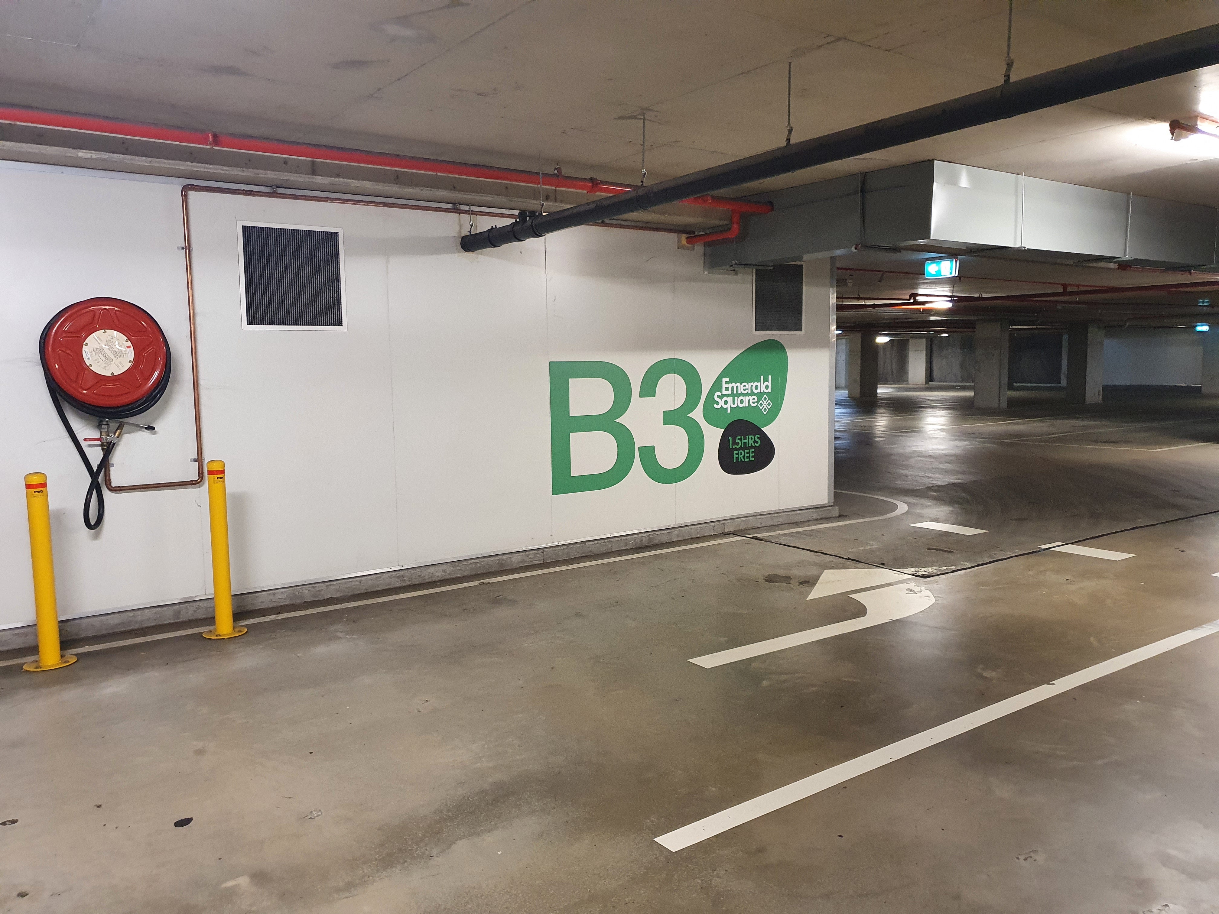 Emerald Square Car park vinyl hitac - Signarama Sydney CBD South