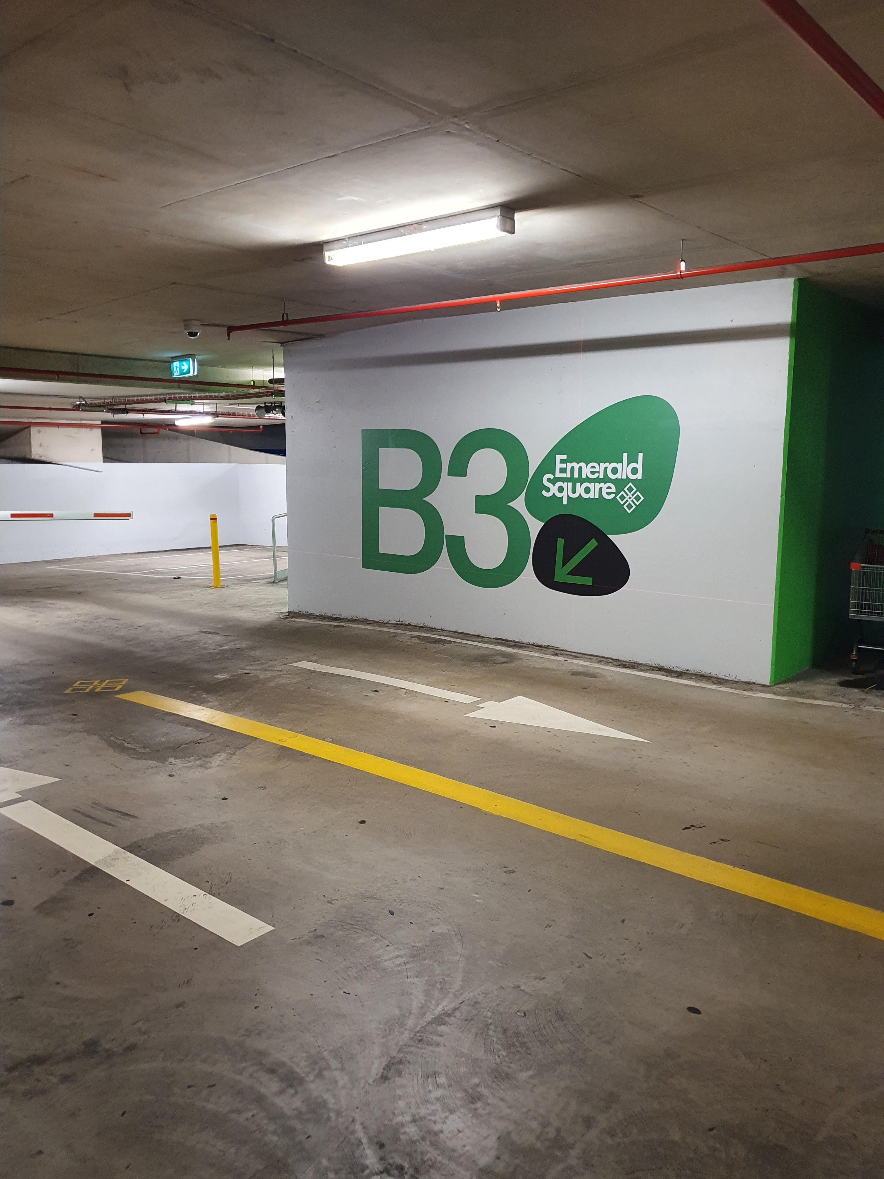 Emerald Square Car park vinyl hitac - Signarama Sydney CBD South