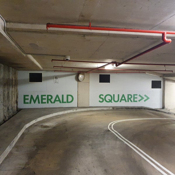 Emerald Square Car park vinyl hitac - Signarama Sydney CBD South