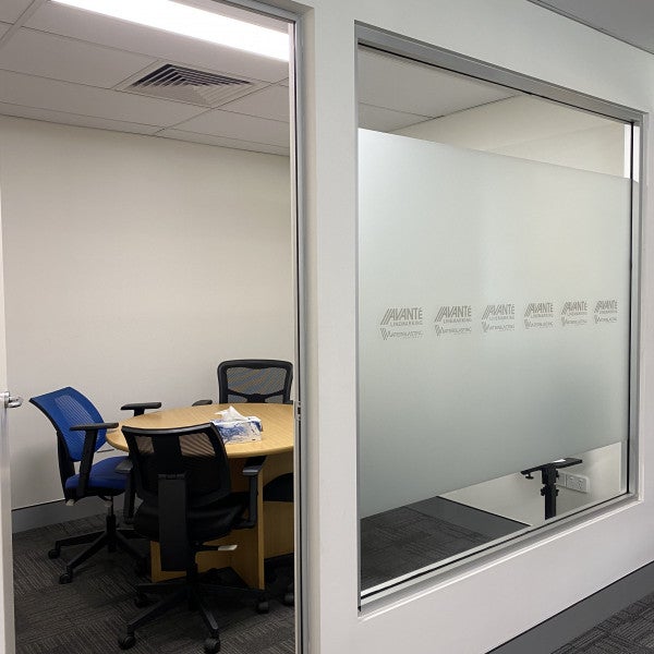 Printed window frosting- For Avante Linemarking- By Signarama Penrith