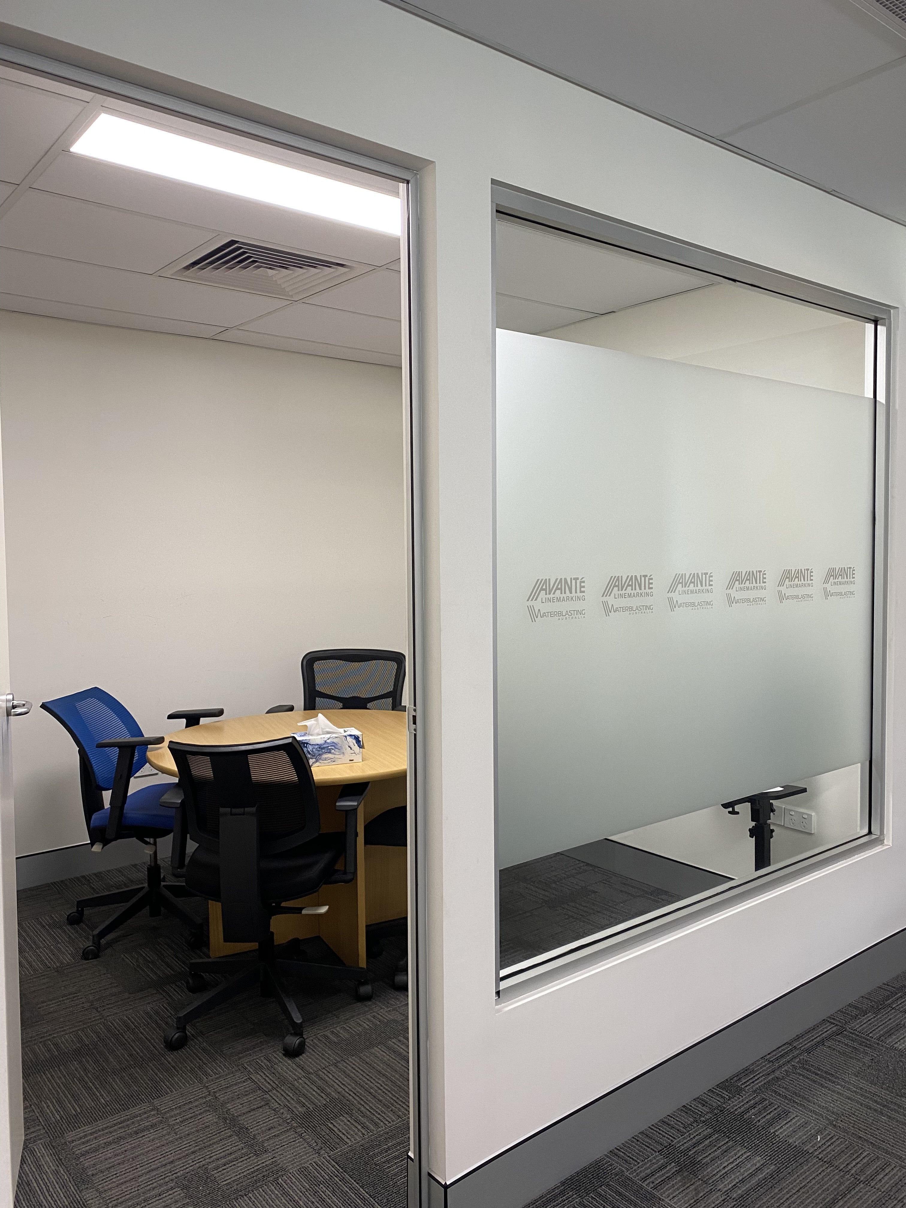 Printed window frosting- For Avante Linemarking- By Signarama Penrith