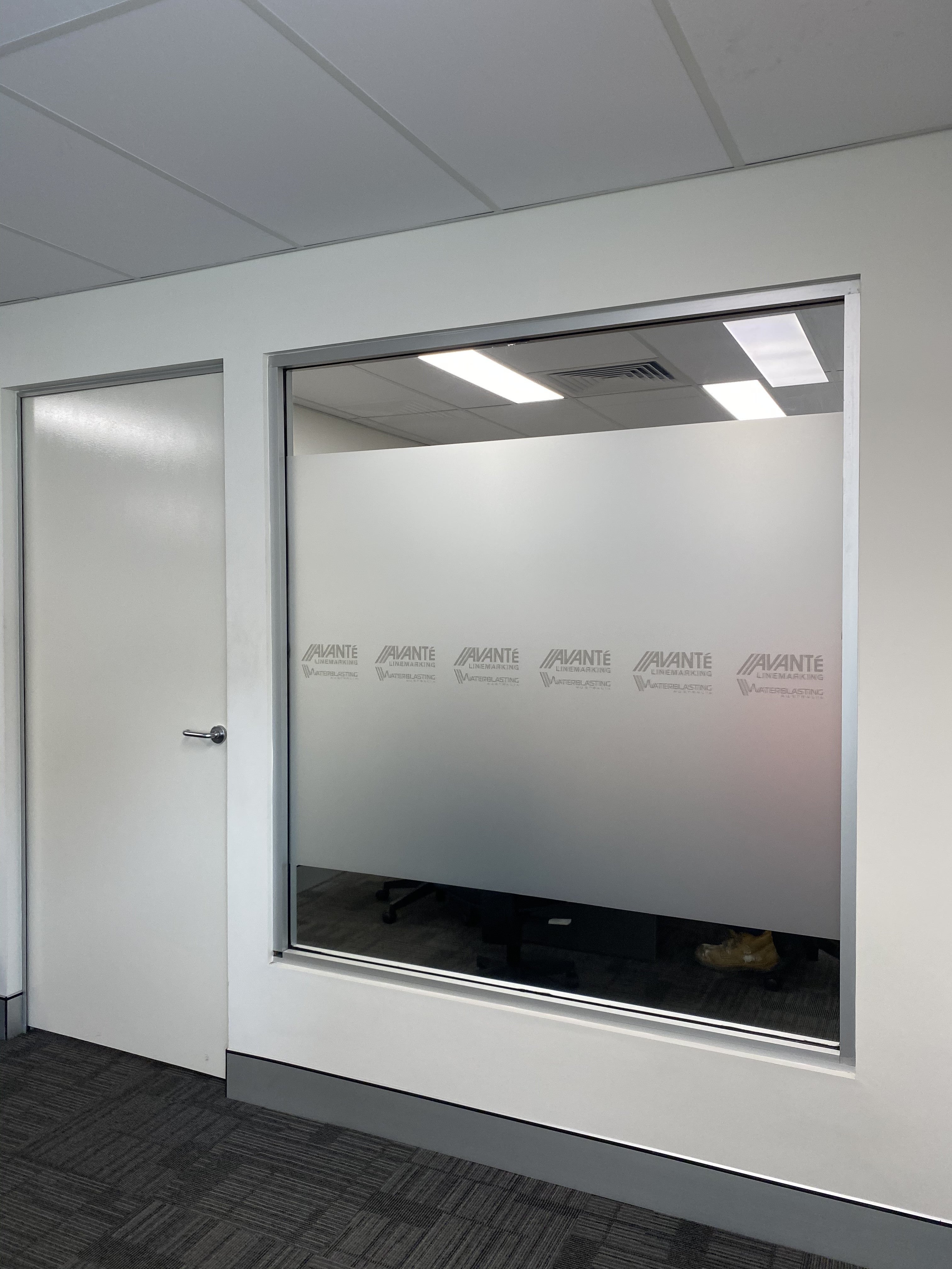 Printed window frosting- For Avante Linemarking- By Signarama Penrith