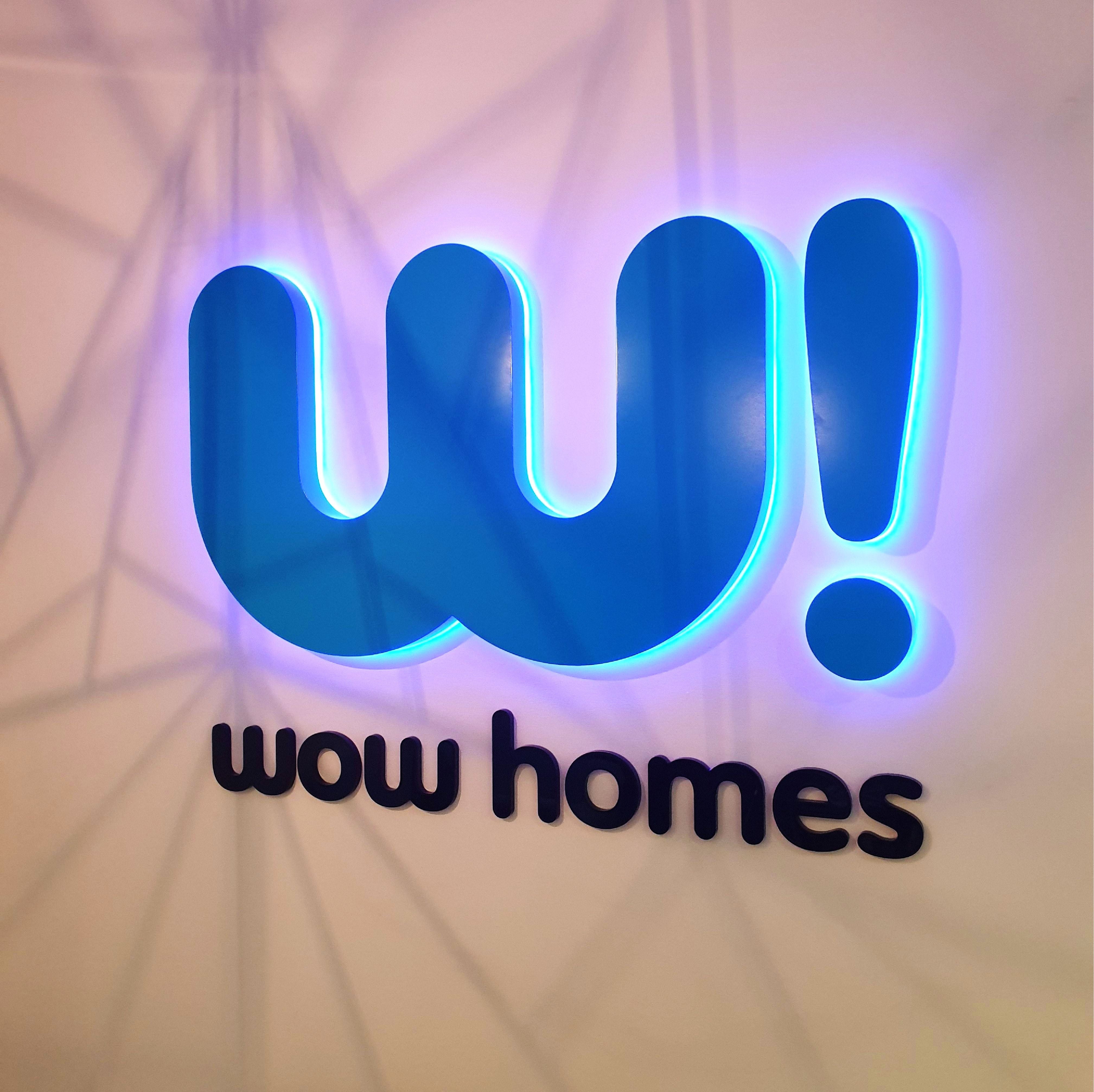 WOW Homes Illuminated Signage