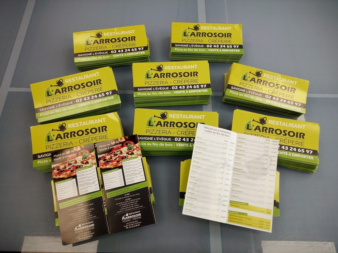 Nouvelle Signalétique au Restaurant L'Arrosoir Crêperie/Pizzeria réalisée par Signarama Le Mans