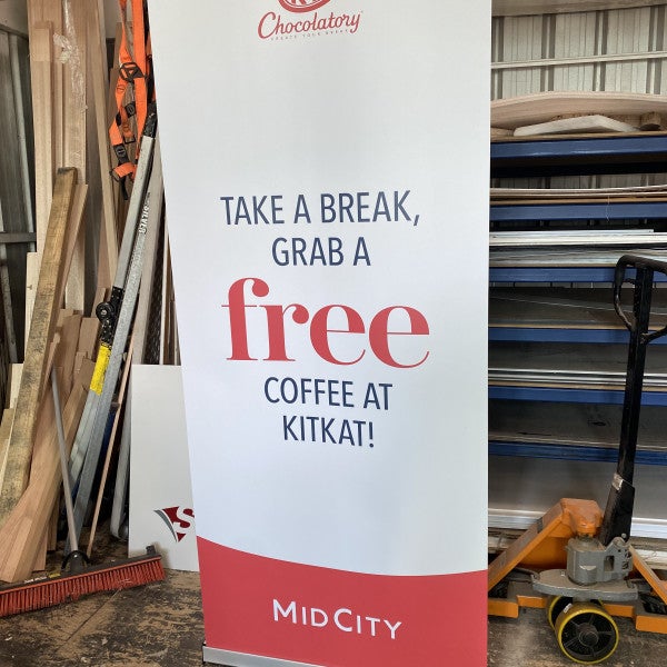 Creative nursery_Pull up Banner on non curl media - Signarama Sydney CBD South