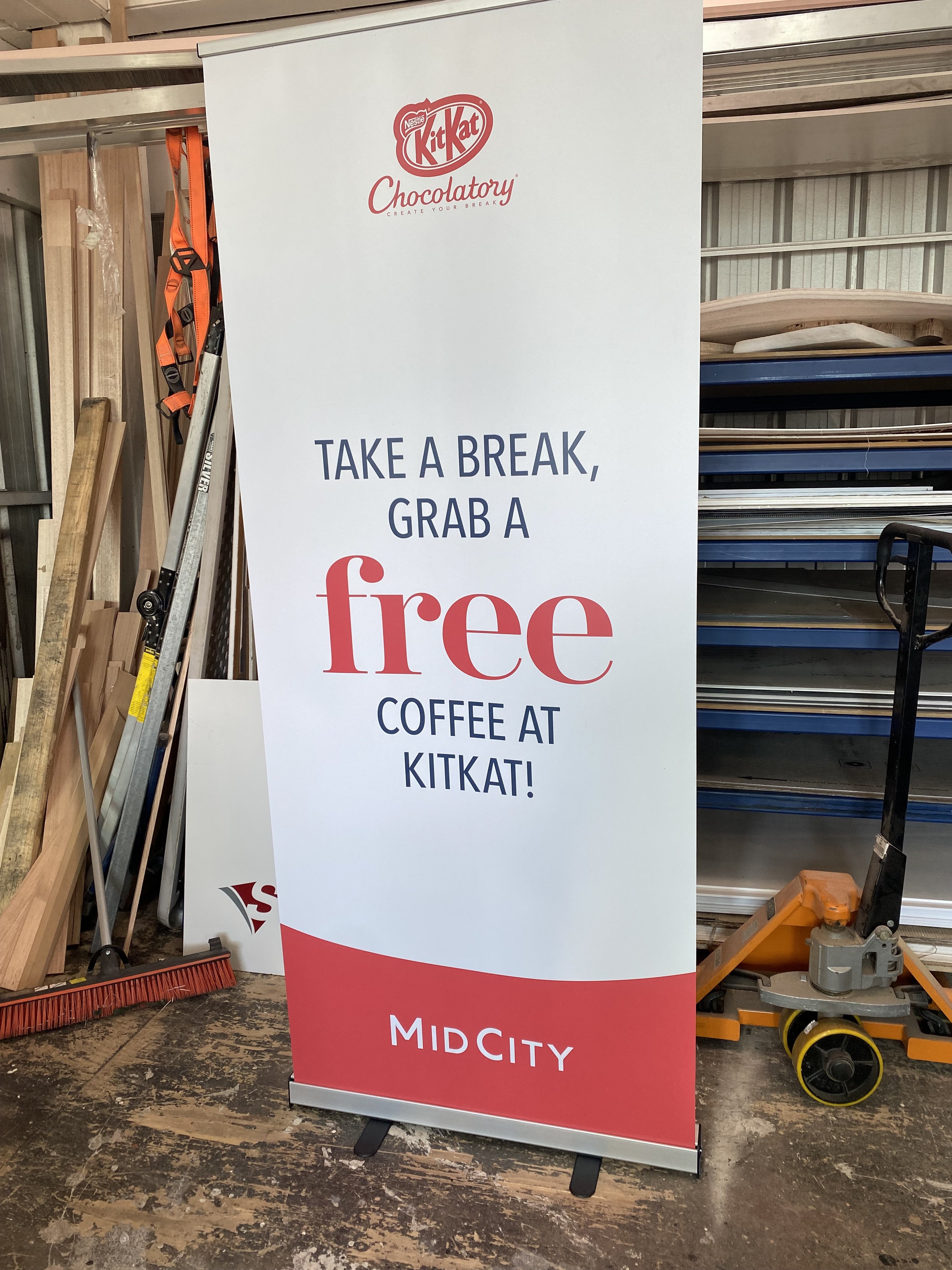 Creative nursery_Pull up Banner on non curl media - Signarama Sydney CBD South