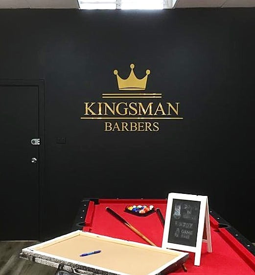 Gold 2-Pack Painted Lettering for Kingsman Barbers