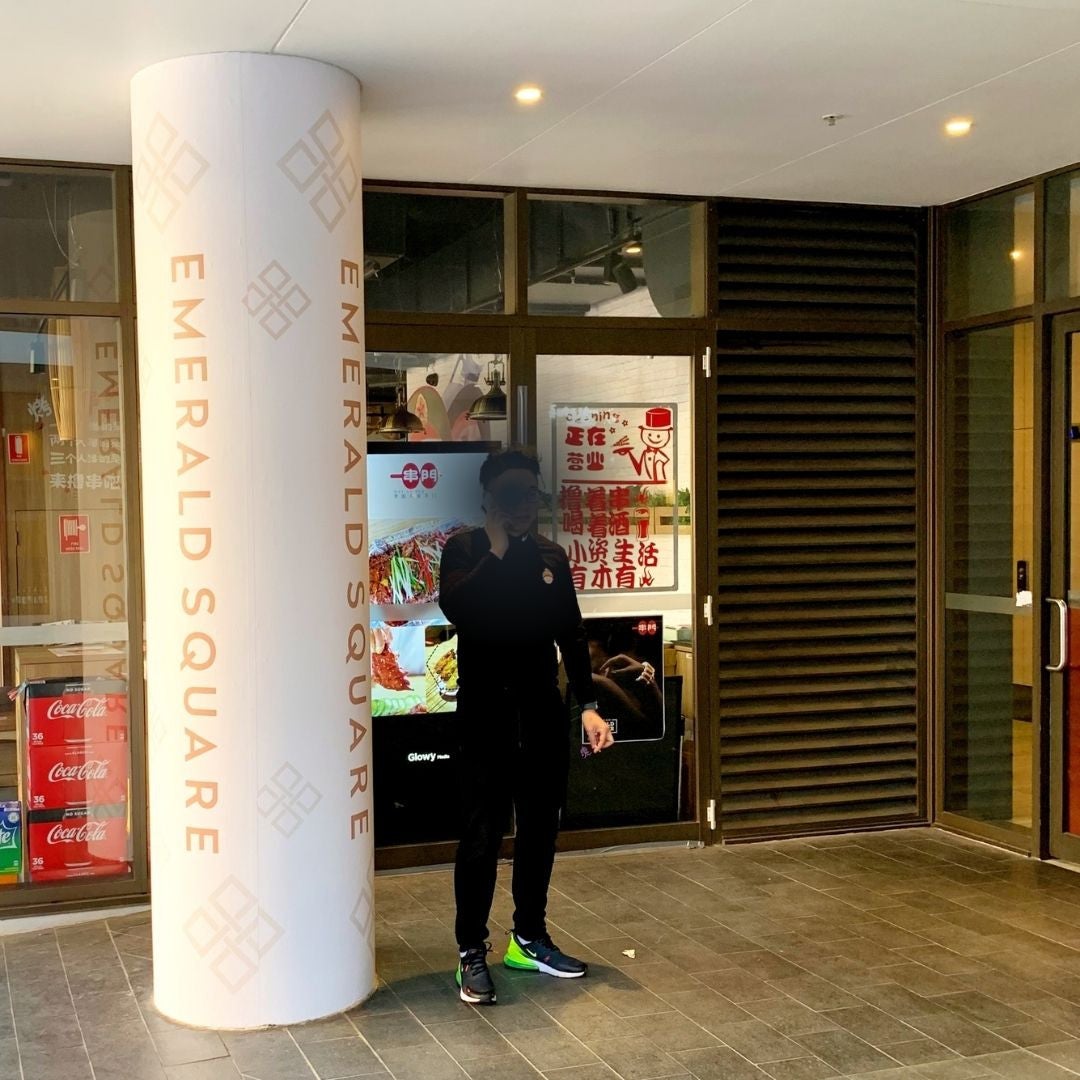Emerald Square Column wrap Digital print - Signarama Sydney CBD South