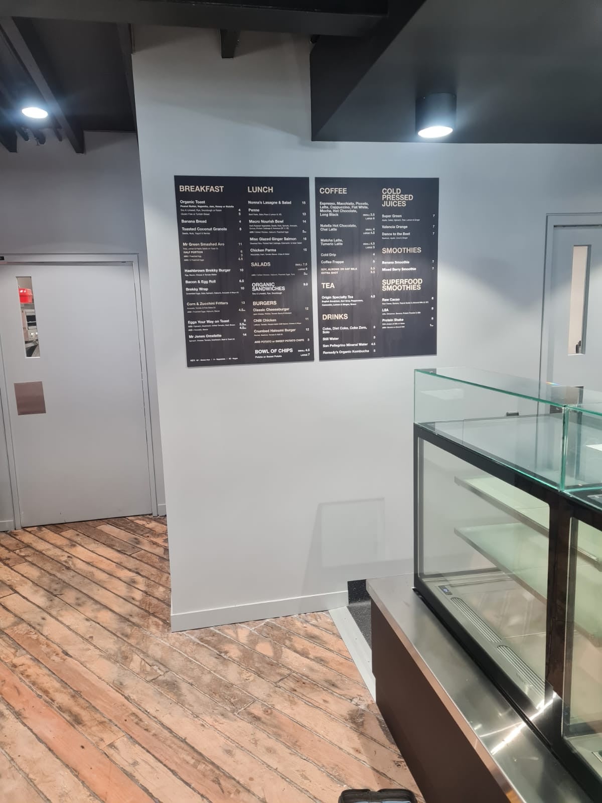 Mr Jones Ultimo Menu Boards ACP with digital print to face and UV lamination