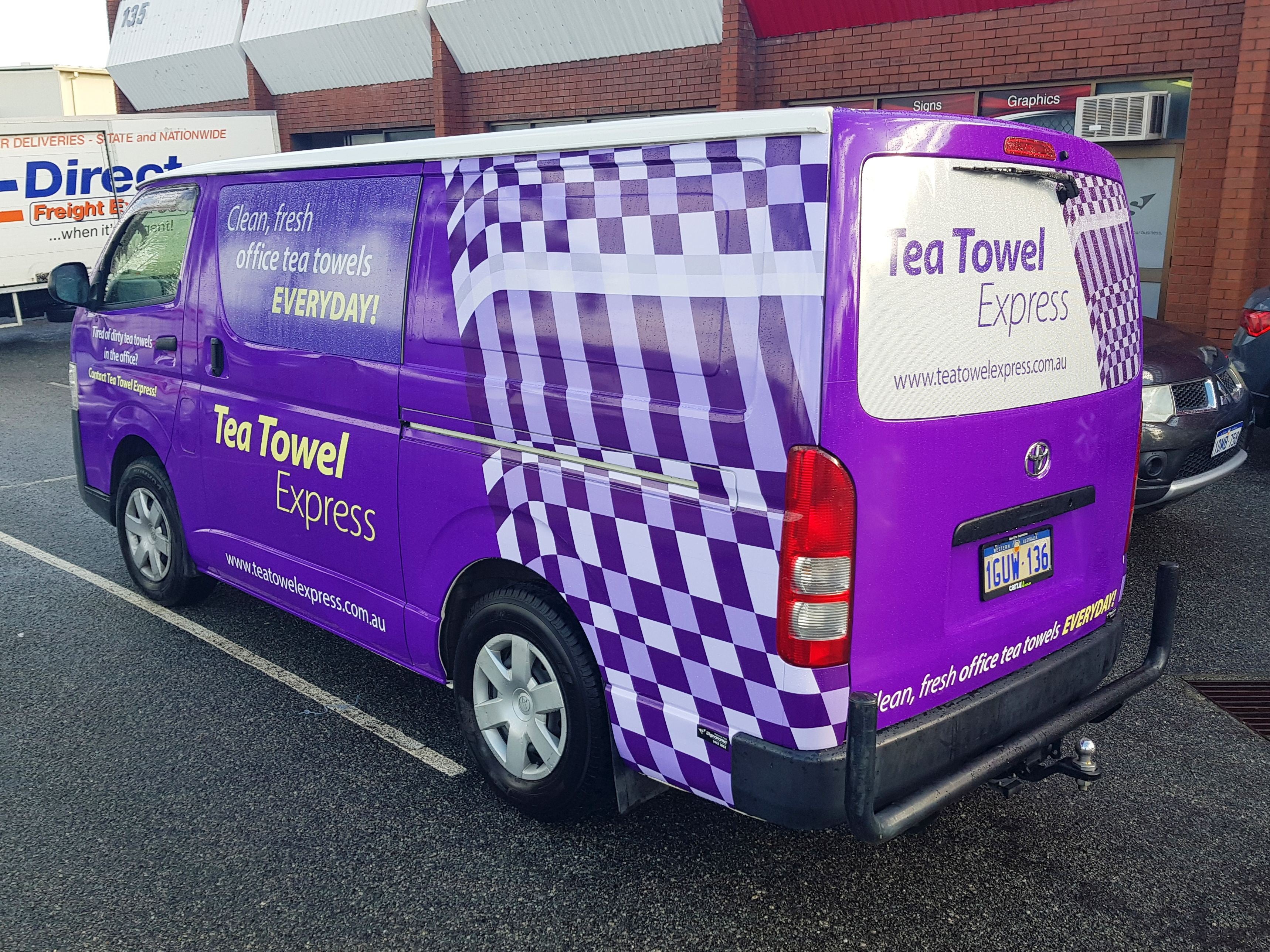 Tea Towel Express Full Van Wrap