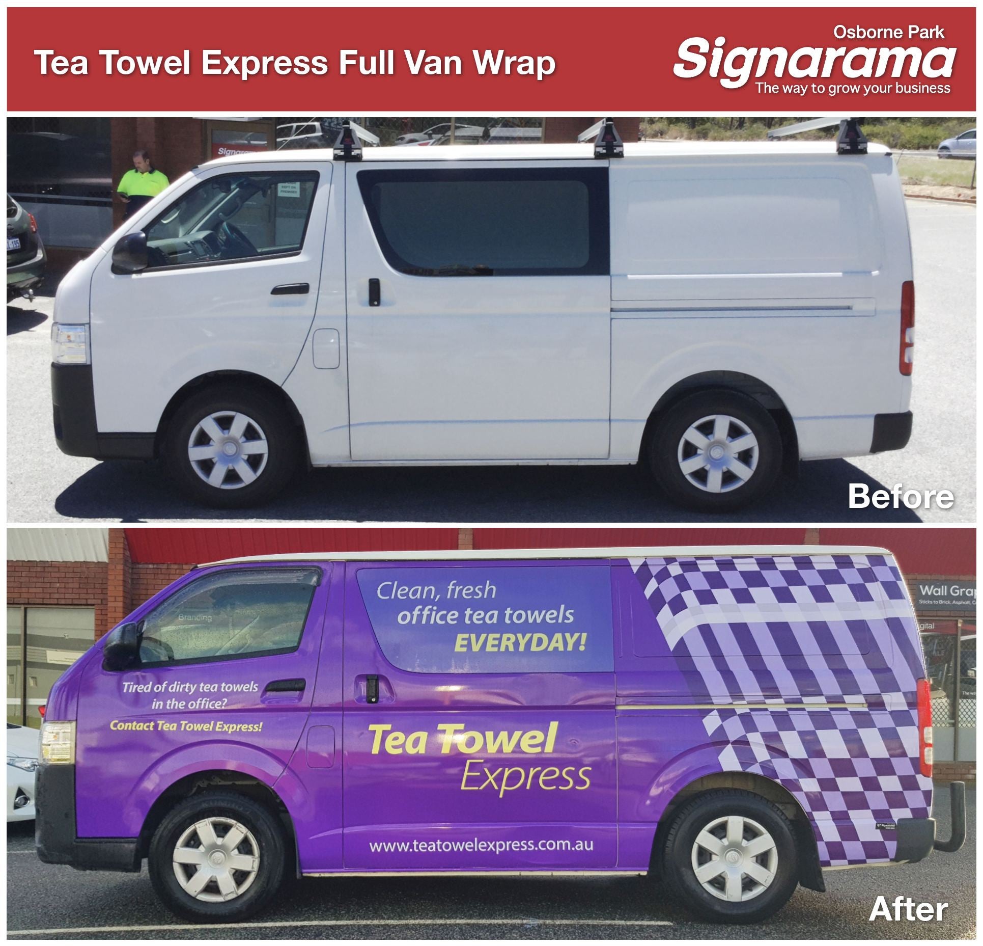Tea Towel Express Full Van Wrap