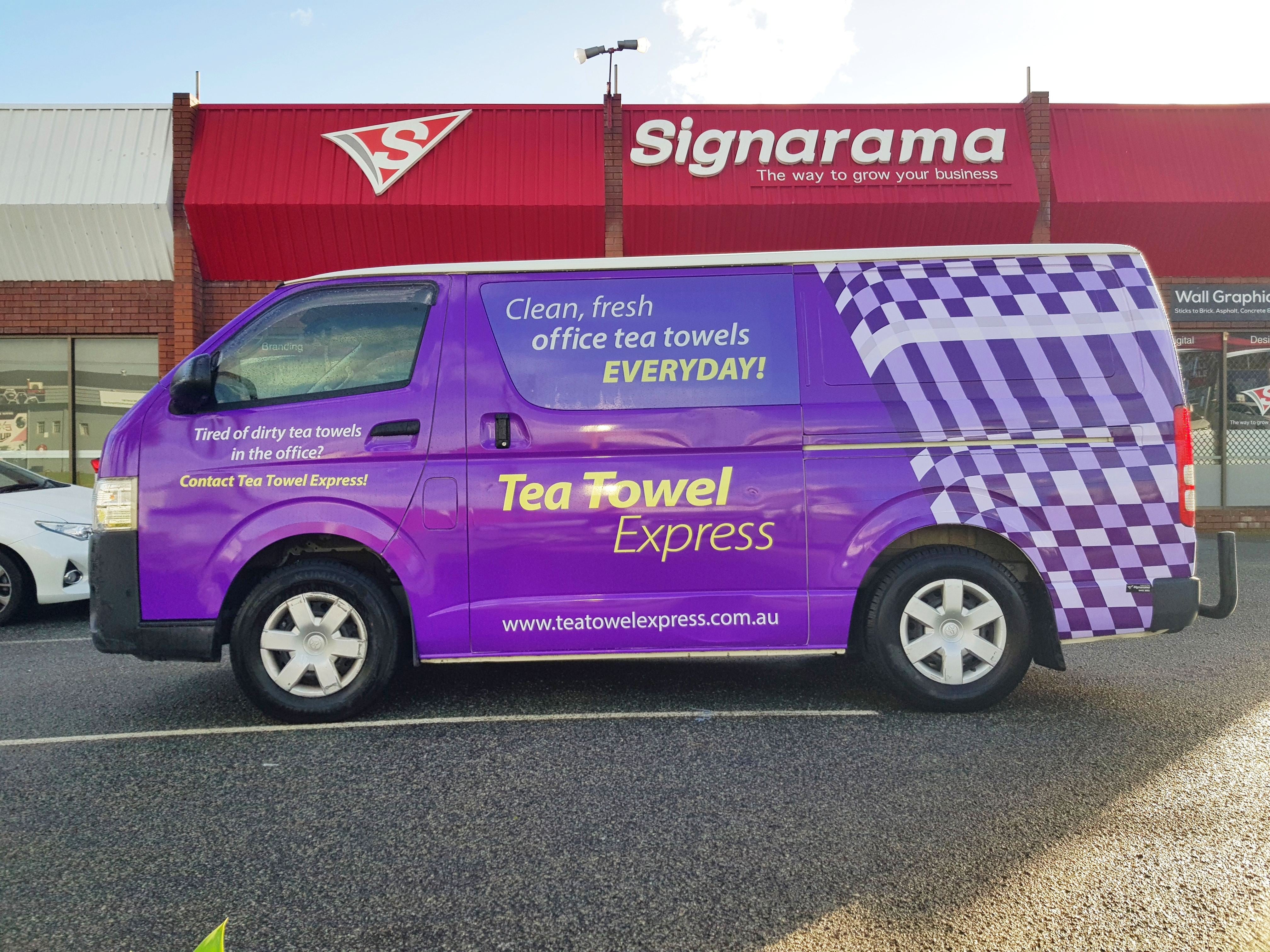 Tea Towel Express Full Van Wrap