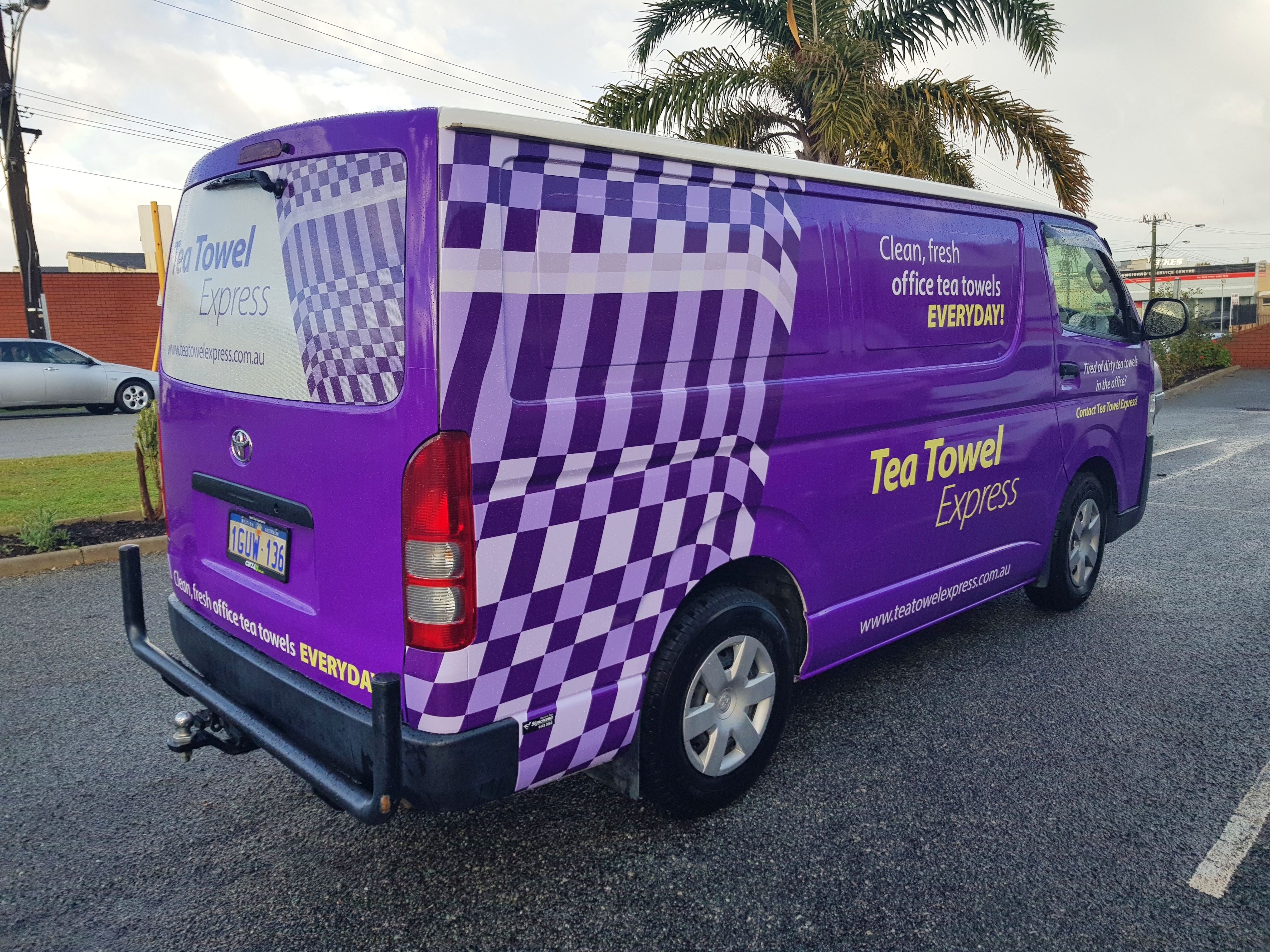 Tea Towel Express Full Van Wrap