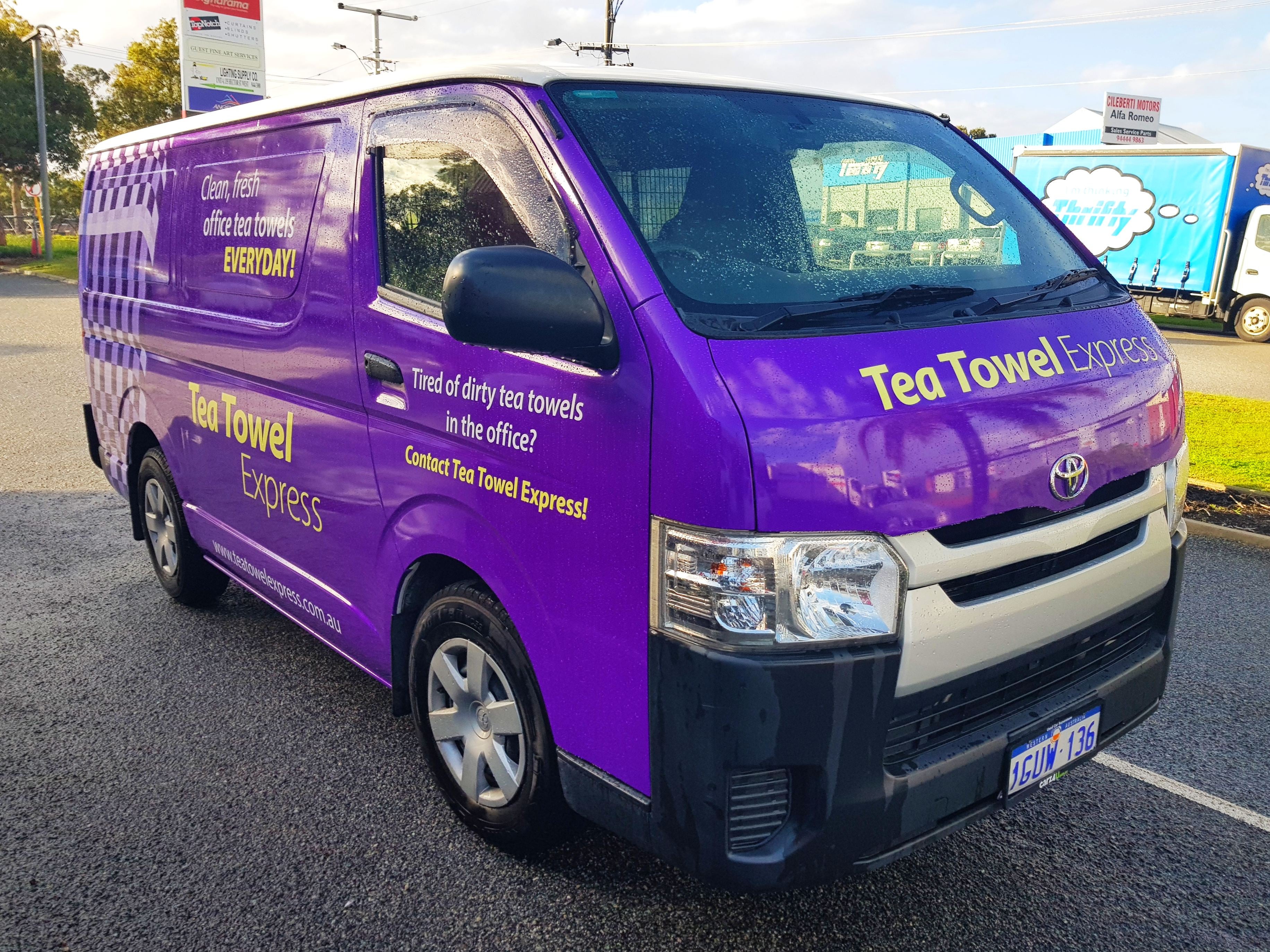 Tea Towel Express Full Van Wrap