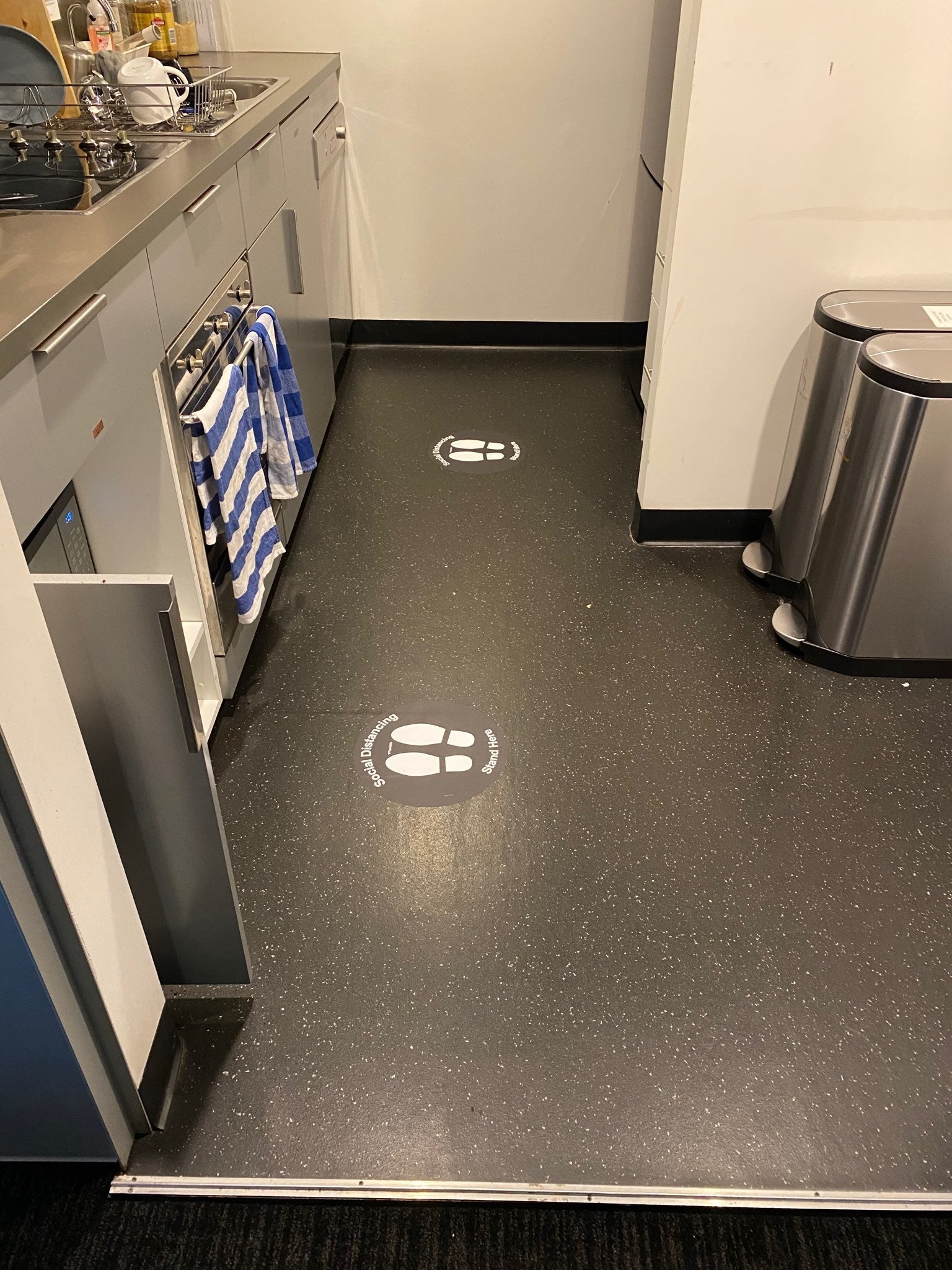 Floor decals social distancing stickers Signarama Sydney CBC South