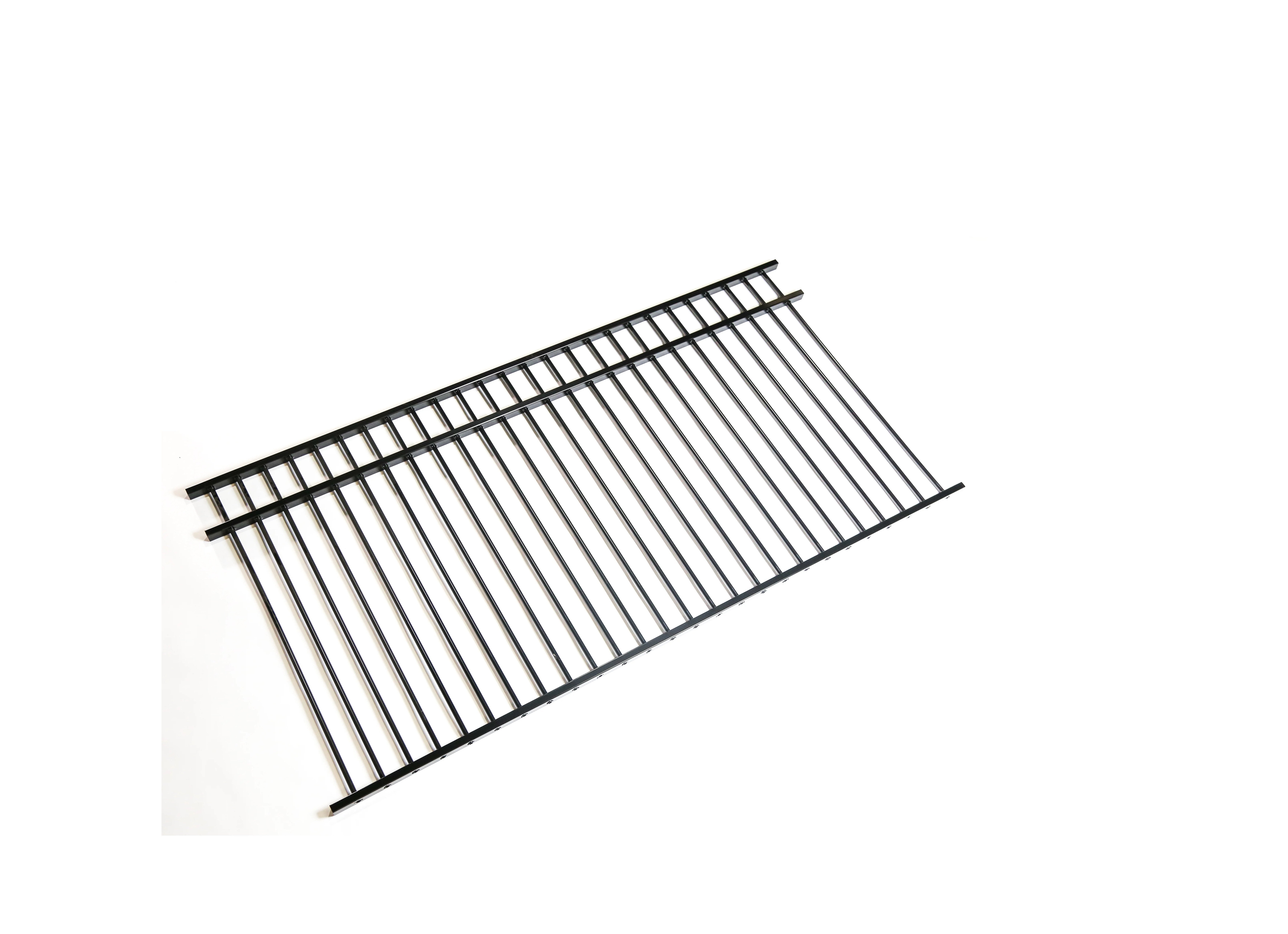 Flat Top Double Rail Aluminum Fencing