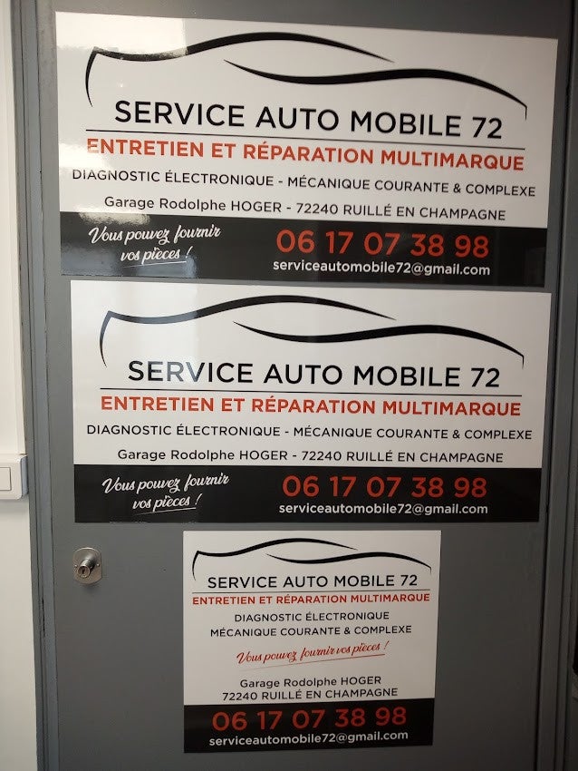 Nouvelle Signalétique pour Service Auto Mobile 72 installé à Ruillé en Champagne par Signarama Le Mans.