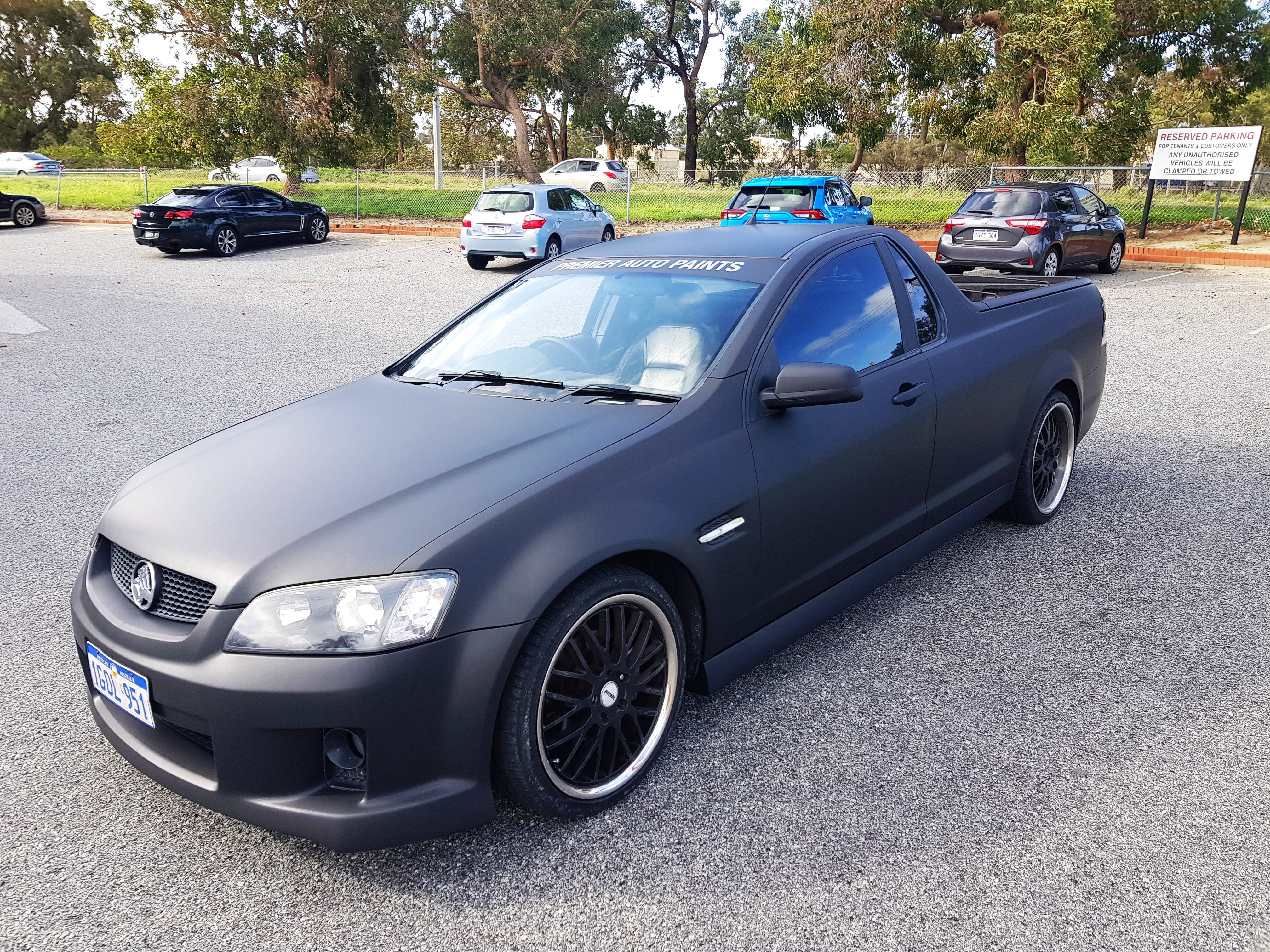 Holden Ute Matte Black Wrap