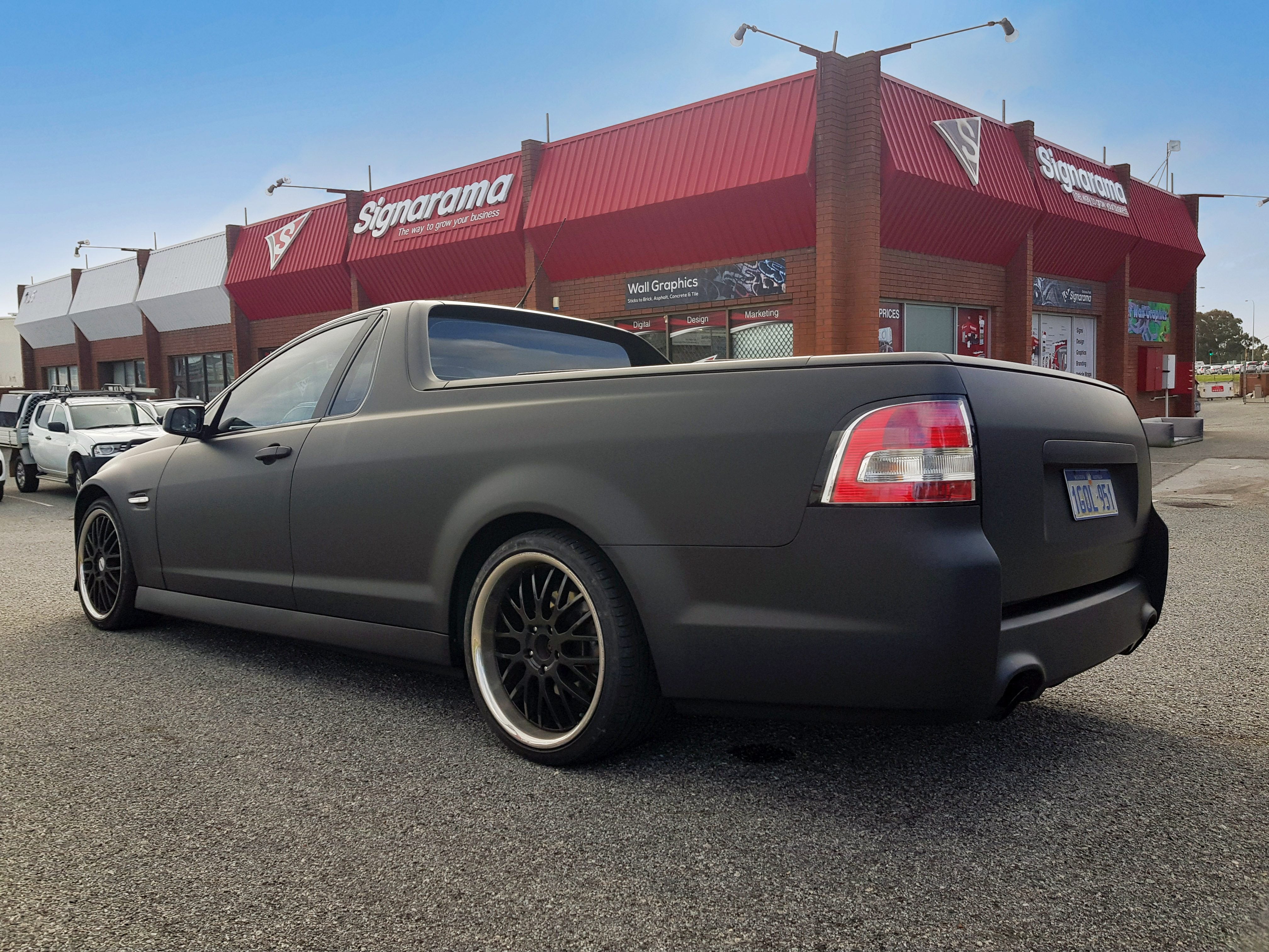 Holden Ute Matte Black Wrap