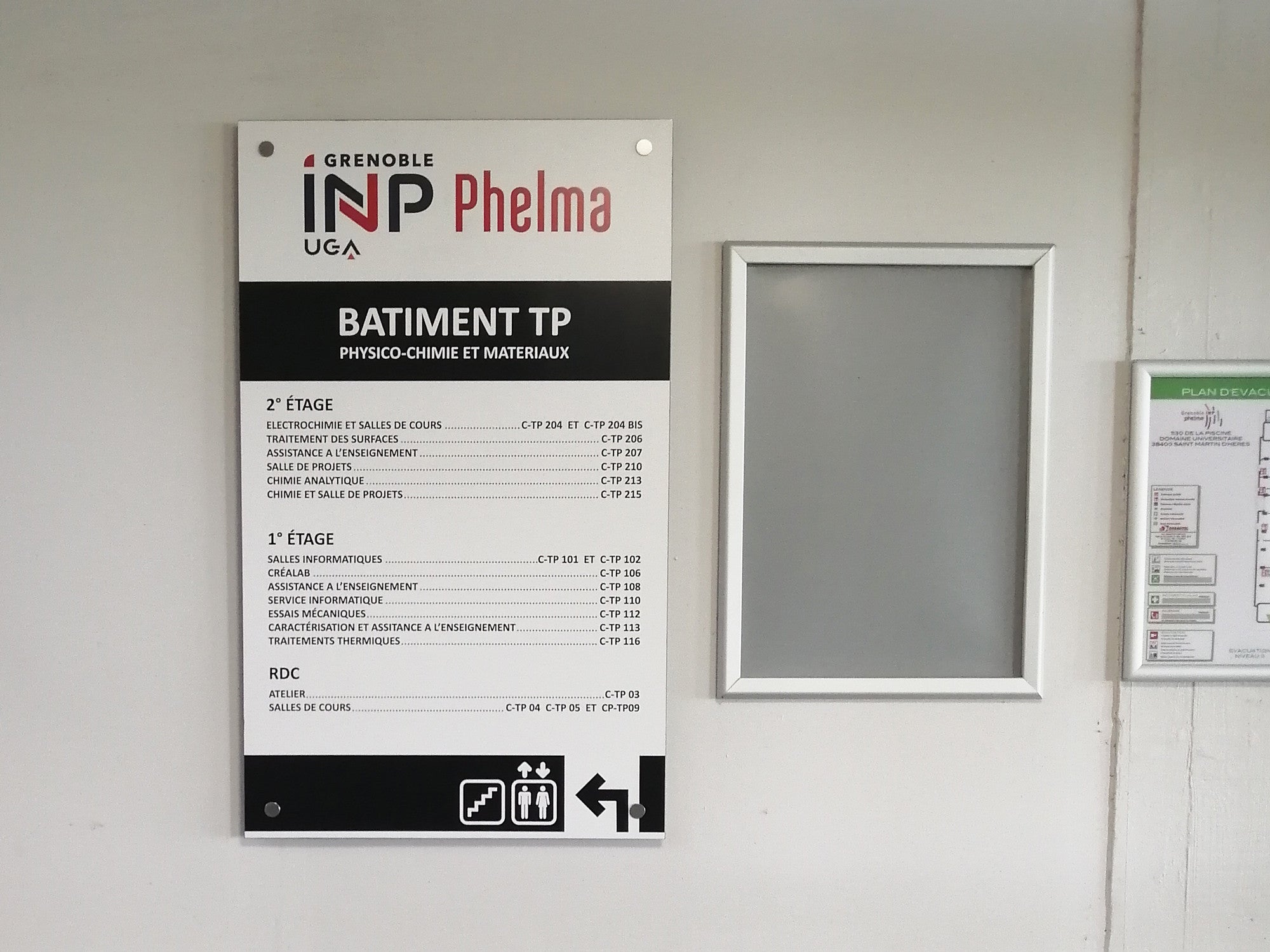 Signalétique Intérieure INP PHELMA Grenoble